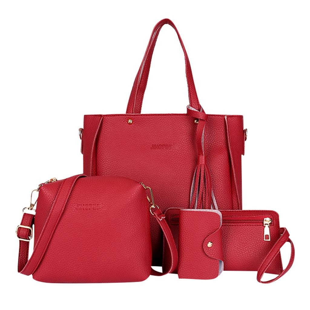 Bag Sets Ladies Leather Zipper Large Bags for Women