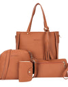 Bag Sets Ladies Leather Zipper Large Bags for Women