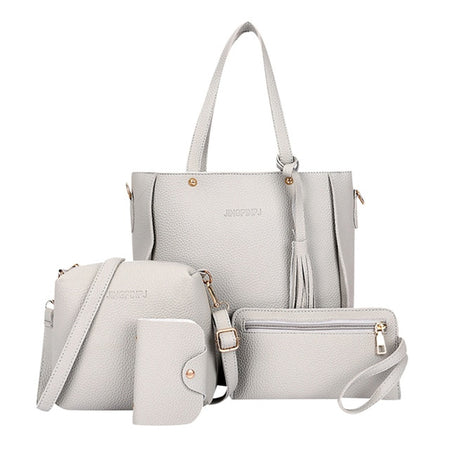Bag Sets Ladies Leather Zipper Large Bags for Women