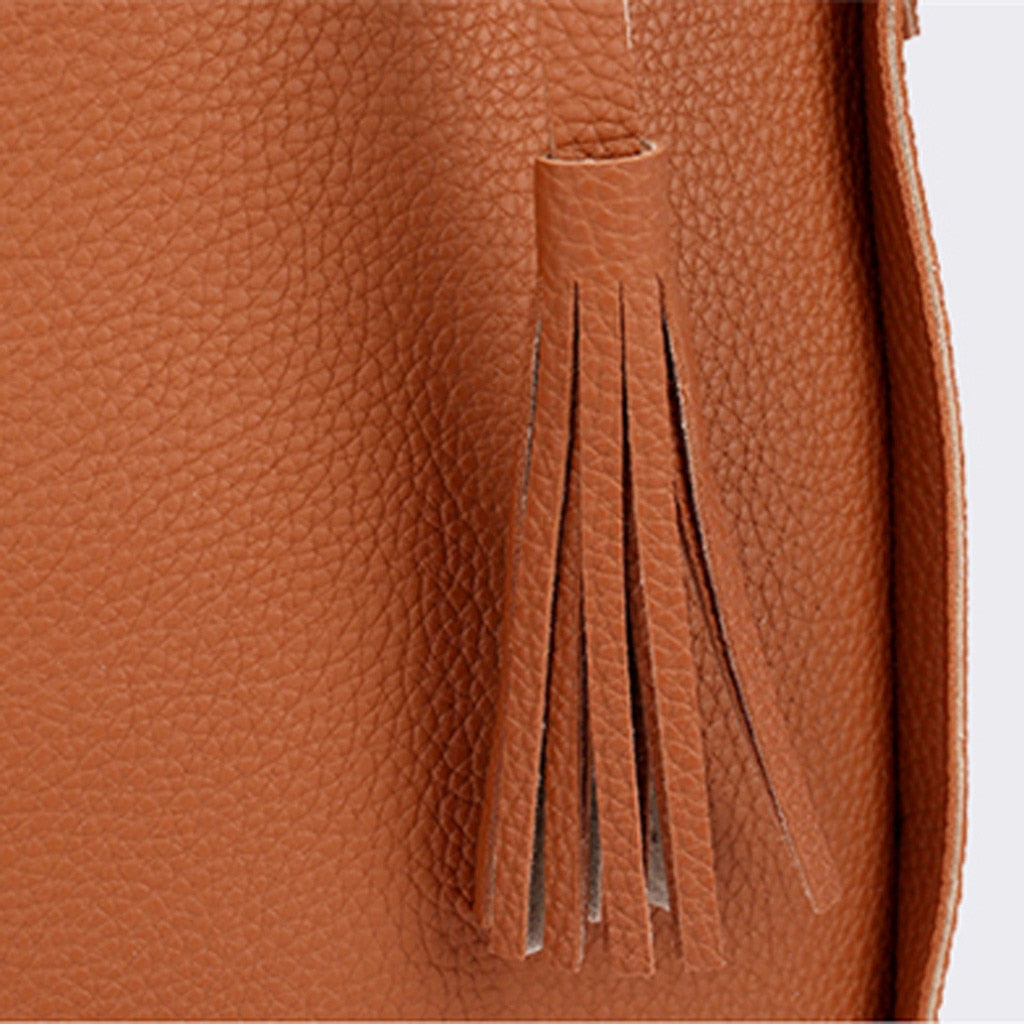 Bag Sets Ladies Leather Zipper Large Bags for Women