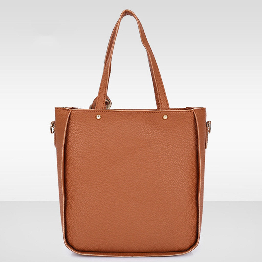 Bag Sets Ladies Leather Zipper Large Bags for Women