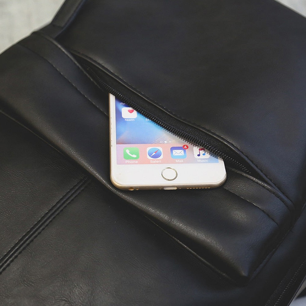 Aelicy Men's  Leather Backpack