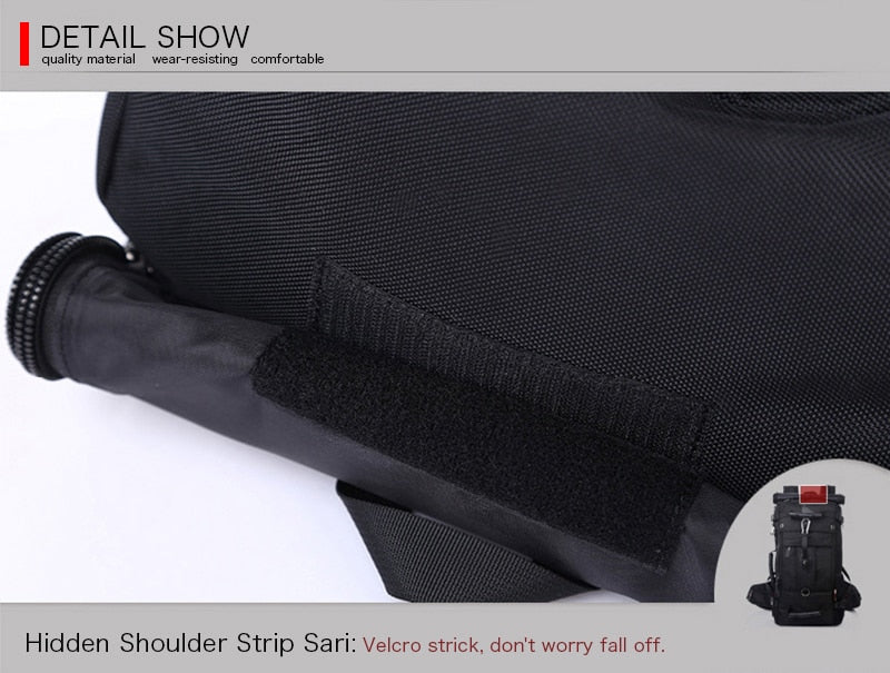 50L Waterproof Travel Backpack Men