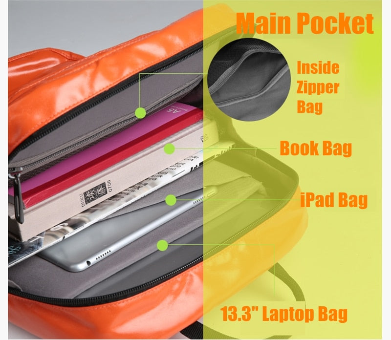 PU Leather Female Backpack