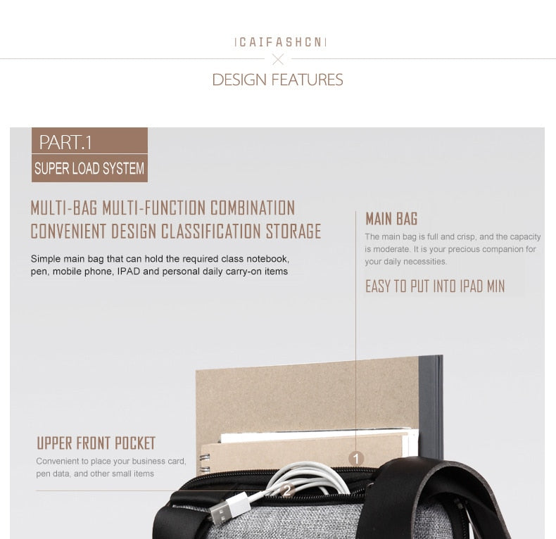 Casual Style Mens Bags