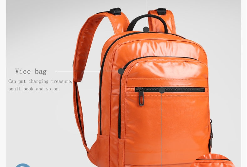 PU Leather Female Backpack