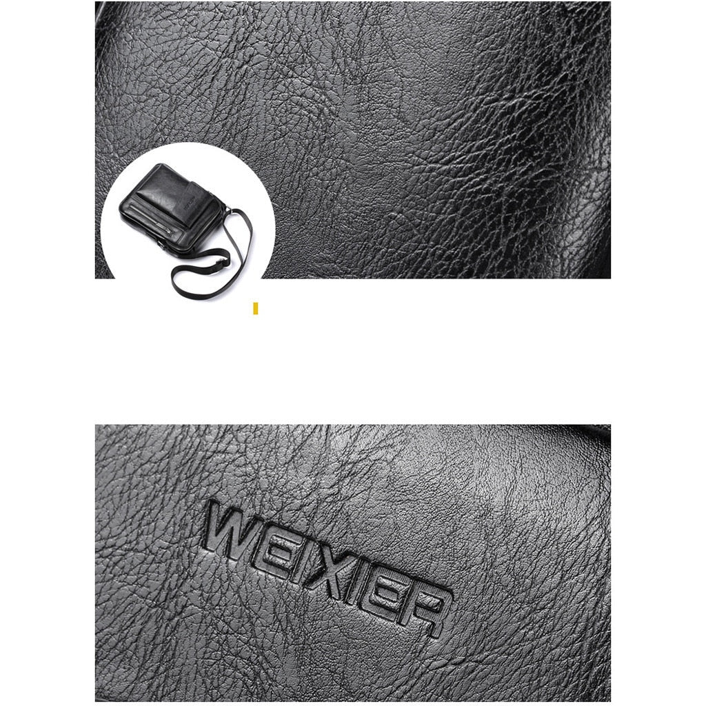 Retro Zipper Men Casual Bags