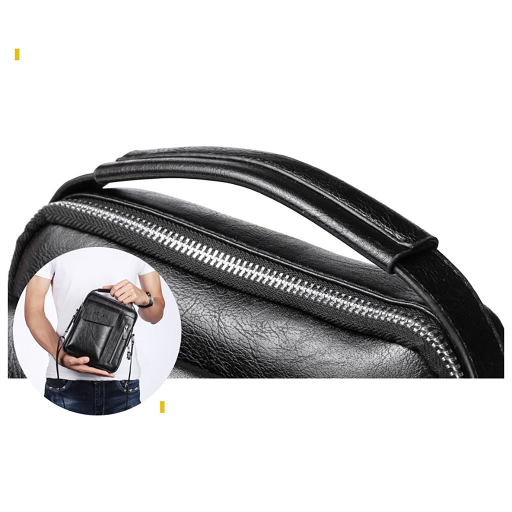 Retro Zipper Men Casual Bags
