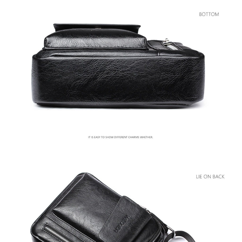 Retro Zipper Men Casual Bags