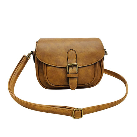 Vintage PU Leather Flap Style Shoulder Bag