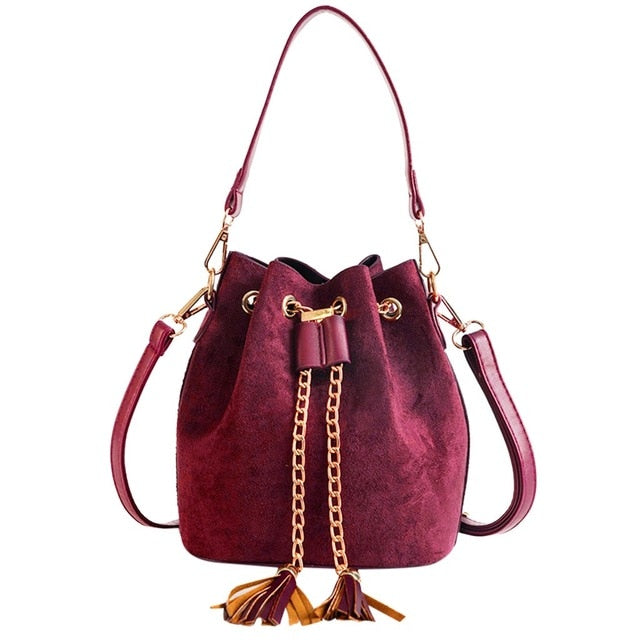 Vintage Tassel  Simple Bucket Bags