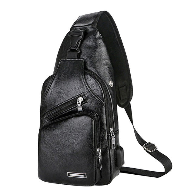 PU Leather Men Shoulder Bag