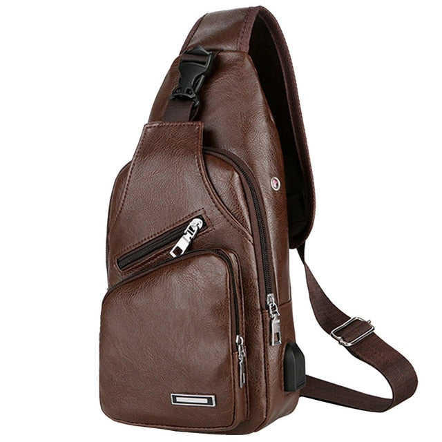 PU Leather Men Shoulder Bag