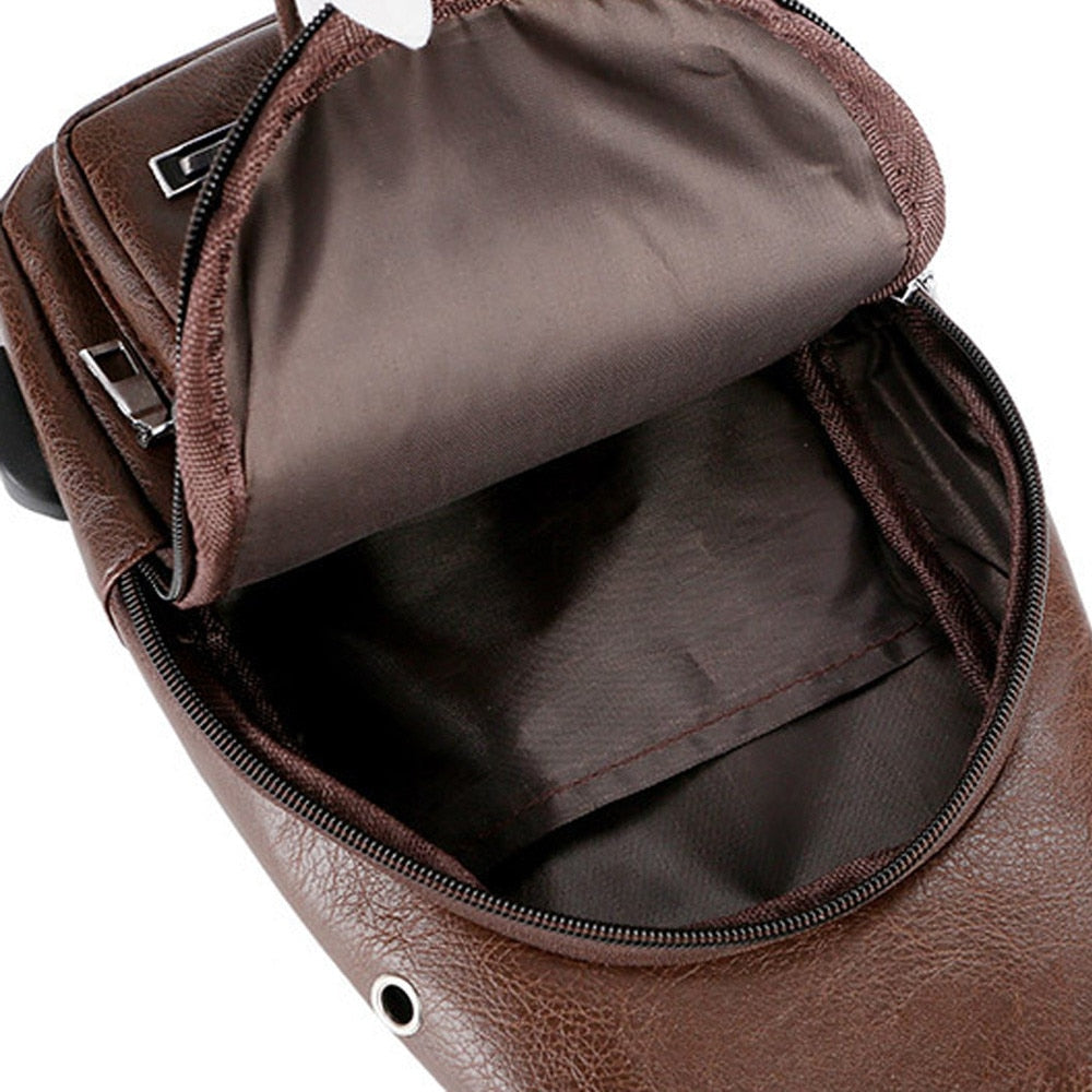 PU Leather Men Shoulder Bag