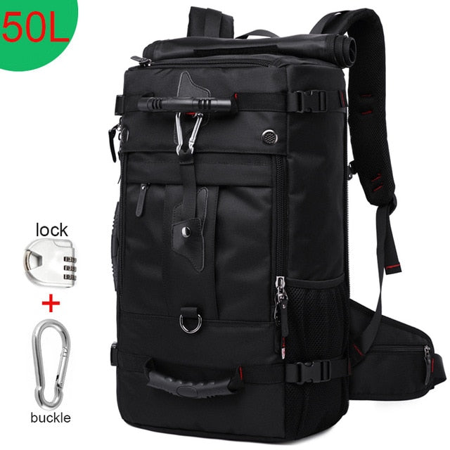 50L Waterproof Travel Backpack Men
