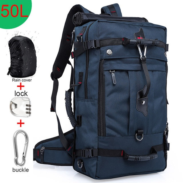 50L Waterproof Travel Backpack Men