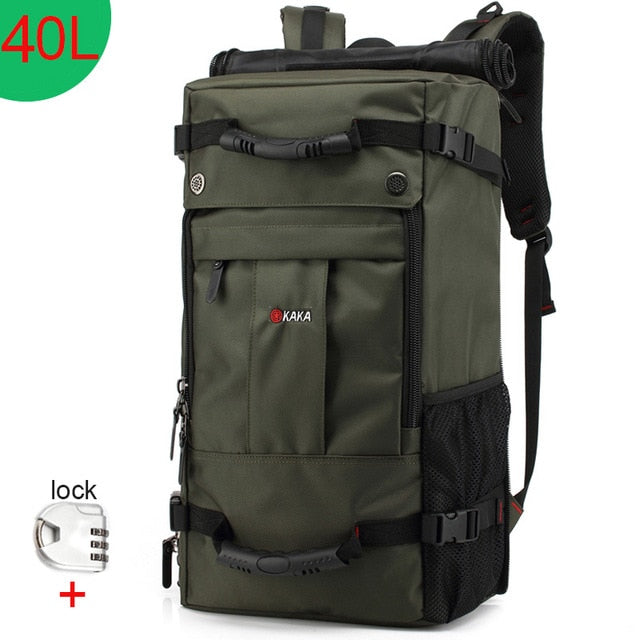 50L Waterproof Travel Backpack Men