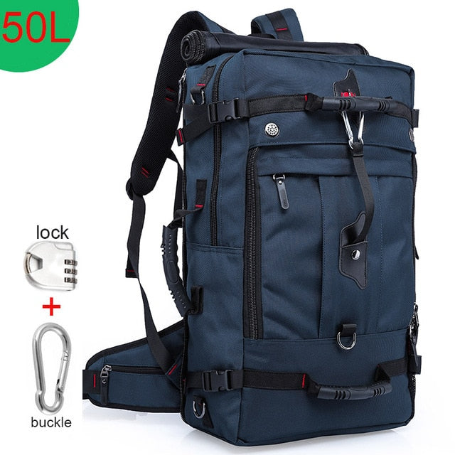 50L Waterproof Travel Backpack Men