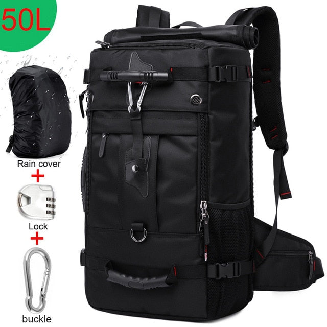 50L Waterproof Travel Backpack Men