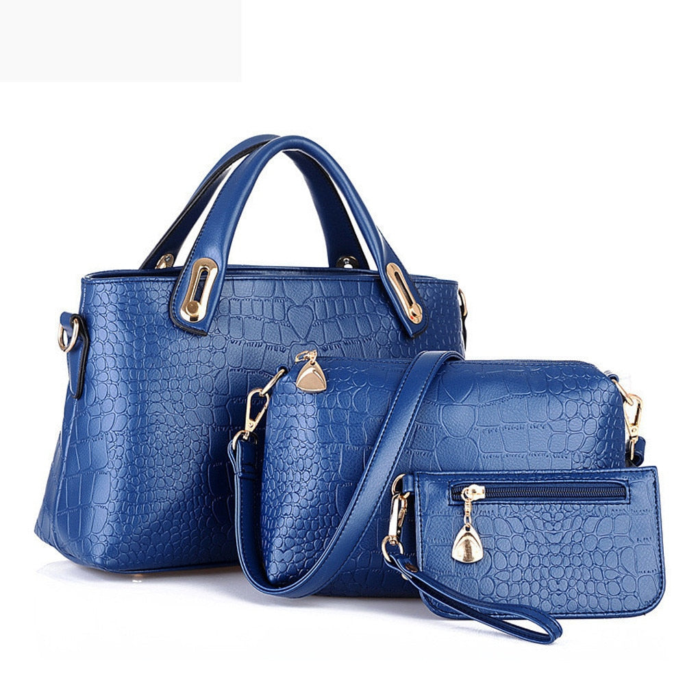 Luxury 3 Pcs/set Women Handbags & Purses Large