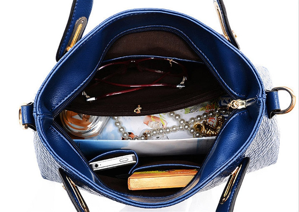 Luxury 3 Pcs/set Women Handbags & Purses Large