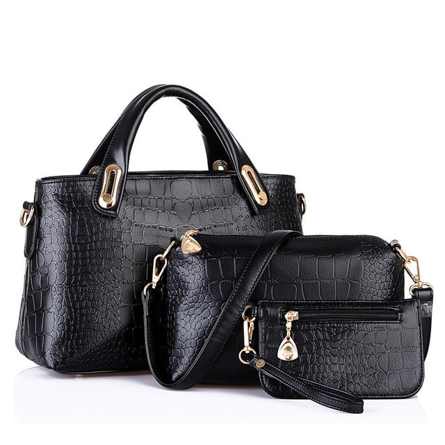 Luxury 3 Pcs/set Women Handbags & Purses Large