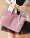 Simple Leather Large Cacity Handbag