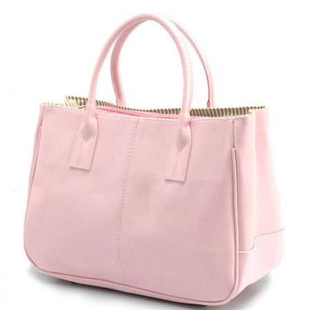 Simple Leather Large Cacity Handbag
