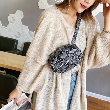 Snake Pattern Chain Casual Bags