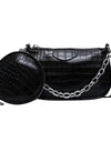 2 PCC/SET Retro Crocodile Pattern Bags