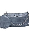 2 PCC/SET Retro Crocodile Pattern Bags