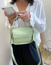 Solid Color Small PU Leather Shoulder Bags