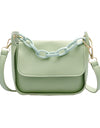 Solid Color Small PU Leather Shoulder Bags