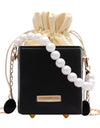 Pearl Chain Drawstring Fashion  Bag