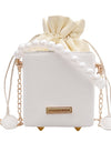 Pearl Chain Drawstring Fashion  Bag