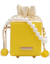 Pearl Chain Drawstring Fashion  Bag