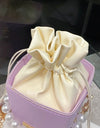 Pearl Chain Drawstring Fashion  Bag