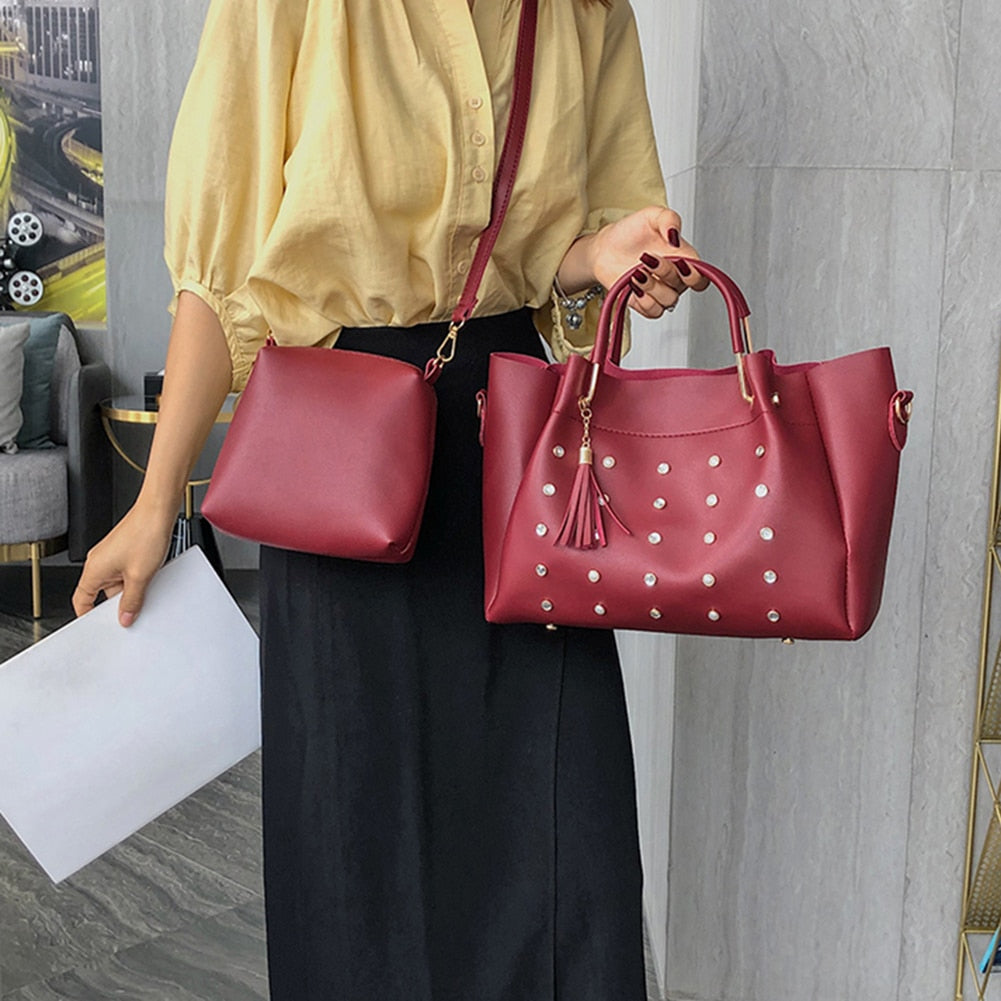 Bags Sets Pearls Luxury Designer Leather