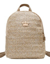 Straw Woven Travel Backpacks