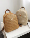 Straw Woven Travel Backpacks