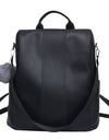 Leather Zipper Women Backpacks