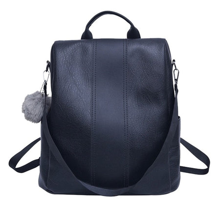 Leather Zipper Women Backpacks