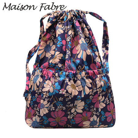 String Floral Print Women Backpack