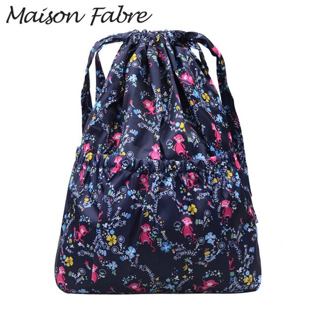 String Floral Print Women Backpack
