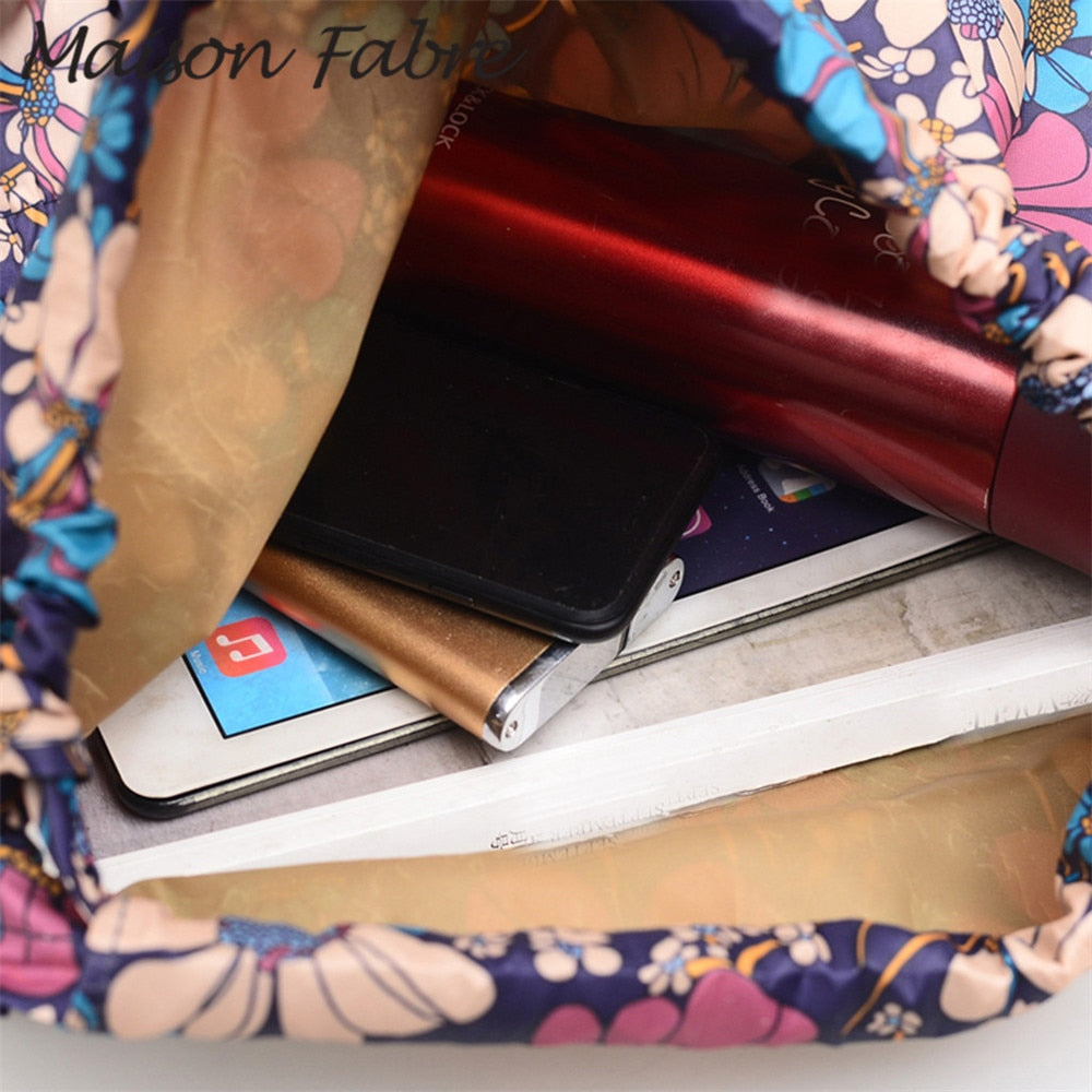 String Floral Print Women Backpack