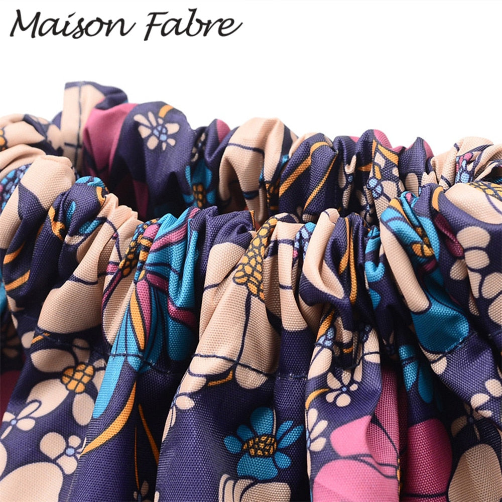 String Floral Print Women Backpack