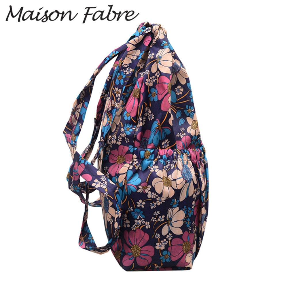 String Floral Print Women Backpack