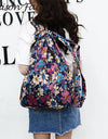 String Floral Print Women Backpack