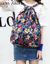 String Floral Print Women Backpack