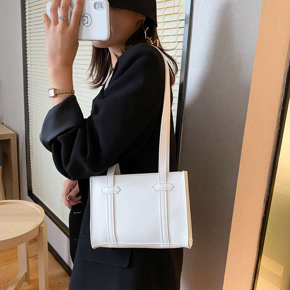 Simple PU Leather Women Bag